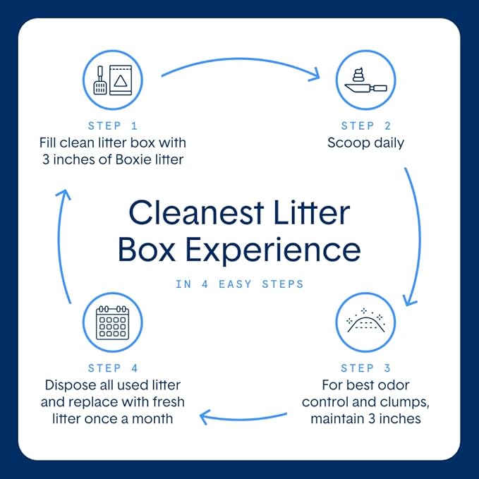 Boxiecat Cat Litter, Clumping, 32lbs, Gently Scented | 30 Day Odor Control | Clay | 2 Pack