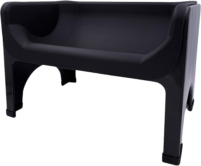 The Fluff Trough Fluff Trough XL Set Elevated Dog Bowl Feeder for Healthy Posture & Digestion, Minimizes Neck Strain, Vet Recommended, Dishwasher Safe, Black, X-Large (Pack of 1)