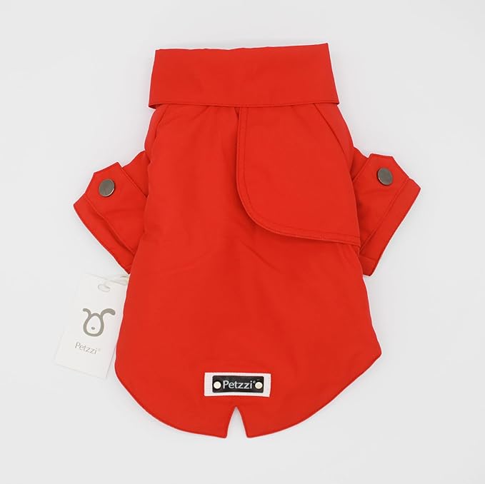 Pet Dog Puppy Cat Clothes Trench Coat Jacket - Theodore (XX-Large, Red)