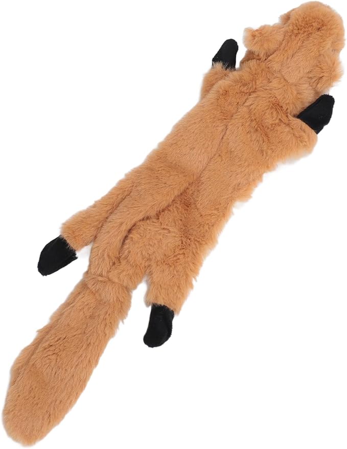 Chewing Plush Toy for Pets, Interactive Squeaky Toy for Anxiety Reduction, Soft Bite Teeth Cleaning Chew Toy for Dogs and Cats (Light Brown)