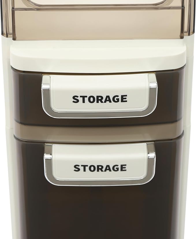 Bathroom Floor Storage Cabinet, Narrow Slim Organizer Multi-Tiers Toilet Paper Cabinet Waterproof W/Clear Drawers,for Tiny Kitchen Laundry Living Room Toilet Gap (4 Tiers)