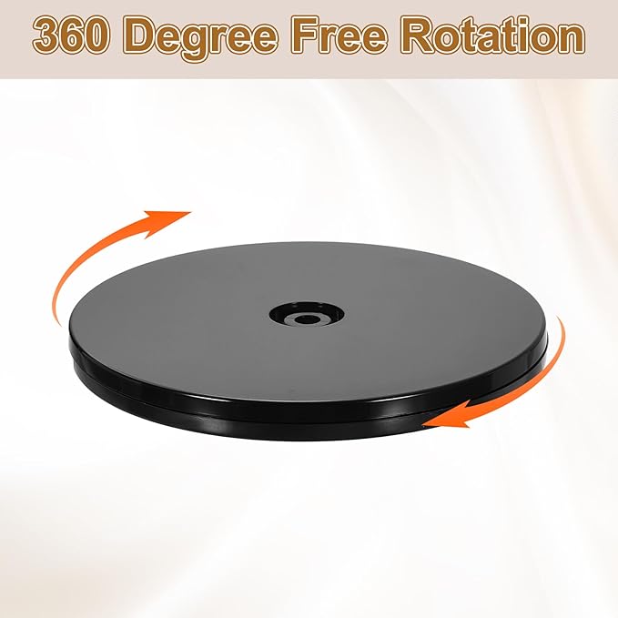 uxcell 1Pack Acrylic Lazy Susan Turntable, 6" Spinner Lazy Susan Turntable Organizer, Acrylic Ball Bearing Rotating Tray for Pantry Spice Rack Decorating, Black