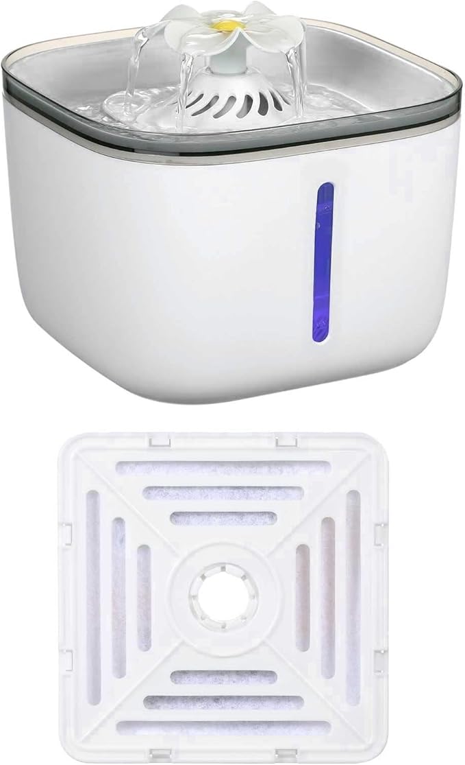Cat Water Fountain, Large Capacity Automatic Pet Dispenser, Mute Pump & Filter for Dogs & Cats