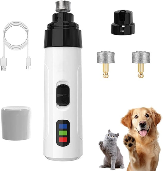 Silent Groom Pro Dog Nail Grinder, Quiet & Safe Pet Nail Grinder and Trimmer, Professional Low Noise Nail Clipper Alternative for Dogs (1+2*Replacement Header)