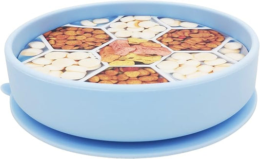 Mr. Peanut's Interactive Slow Feed Dog Bowl, Fun Healthy Bloat Stop Feeder (Small)
