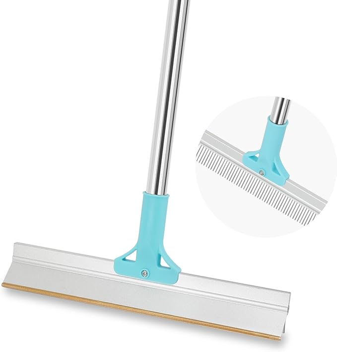 Carpet Rake for Pet Hair Removal，SAN LIKE Reusable Pet Hair Remover with Adjustable Long Handle,Carpet Scraper Rake Dog Cat Hair Remover Tool for Rugs, Mats,Couch, Furniture