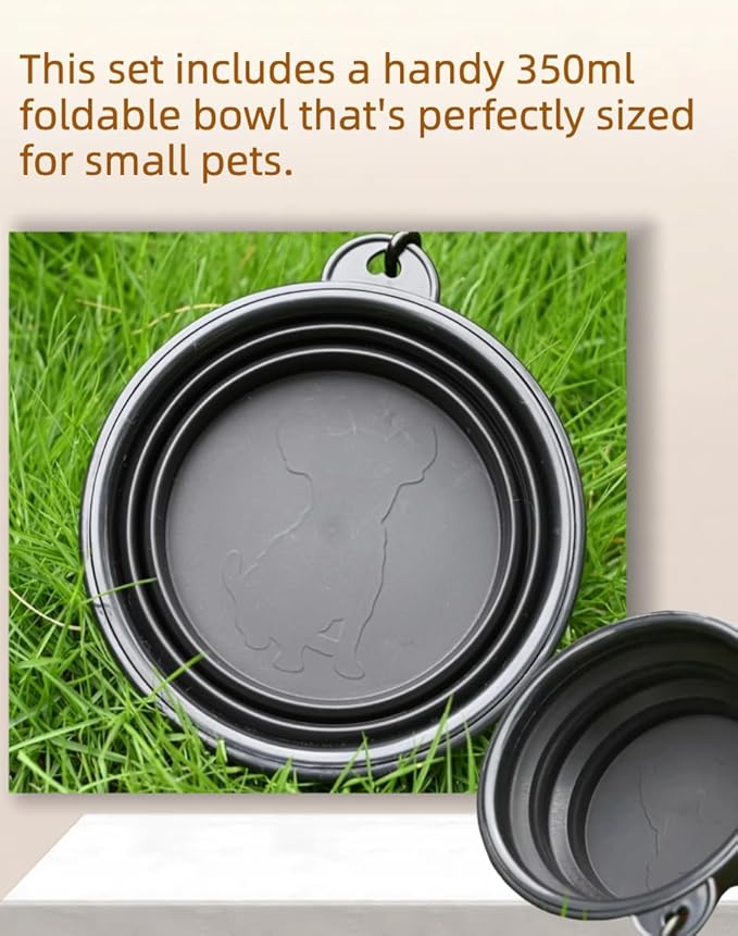 Large Collapsible Dog Bowl for Traveling Hinking Camping,2-Pack Portable Silicone Bowls with2 Sizes(34oz+12oz),Foldable Bowl with Slow Feeding Function