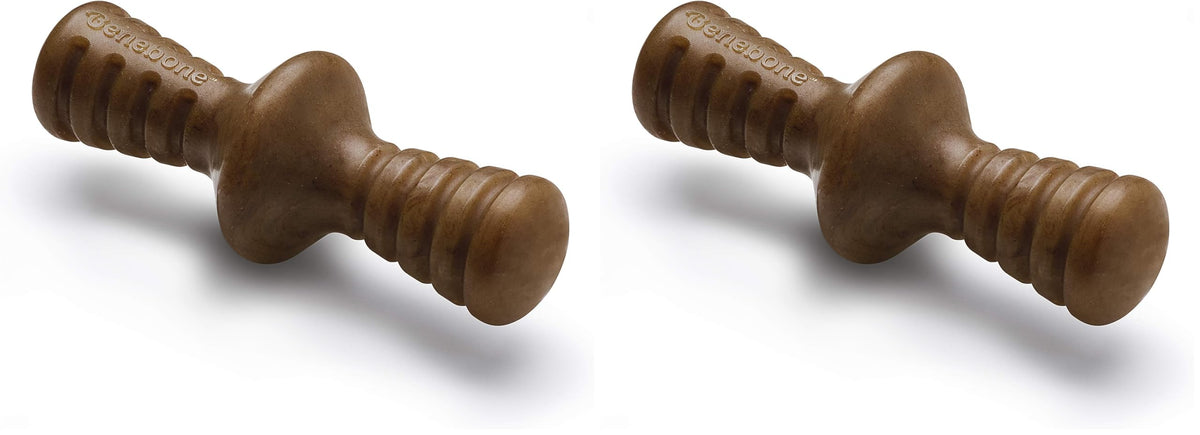 Benebone Zaggler Rolling Dog Chew Toy for Aggressive Chewers, Real Bacon, Made in USA, Small (Pack of 2)