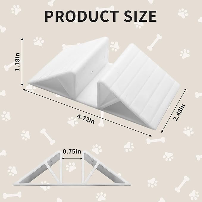 Hamiledyi 10 Pcs Support Feet for Pet Gate Plastic Triangular Isolation Fence Reinforcement Accessories Pet Gate Fence Support Feet for Configurable Wood Dog Gate Doggie Guardrail, White