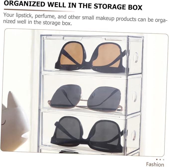 Cosmetics Organizer Acrylic Makeup Box Sections Lipstick Holders Vanity Organizer Storage for Beauty Products