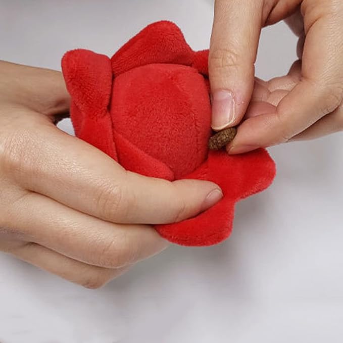 Dog Squeak Toy for Pet Dog Biteable Plush Toy Chewing Toy Hide and Seek Flower Snuffle Toy Biting Puzzle