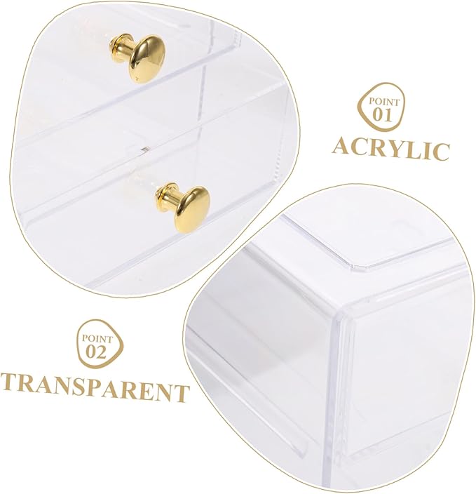 Clear Drawer Organizer Stackable Storage Box for Desktop for Cosmetics Jewelry Office Supplies and More Design for Easy Sorting and Access
