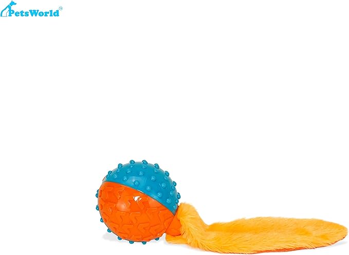PETSWORLD Non-Toxic TPR Squeaky Dog Ball for Aggressive chewers, Fetch Balls for Dogs for Small, Medium and Large Dogs 6CT