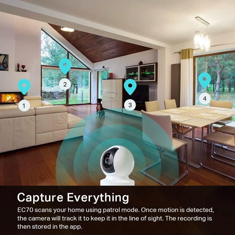 Indoor Pan/Tilt Pet Camera 1080p — Motion Detection, Night Vision, 2-Way Audio