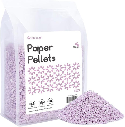 Niteangel Hamster Paper Pellets Bedding 1.8LB / 850g Small Aninam Bedding for Syrian Dwarf Hamsters Gerbils Mice Mouse Lemming Degus or Other Small-Sized Pets (Purple)
