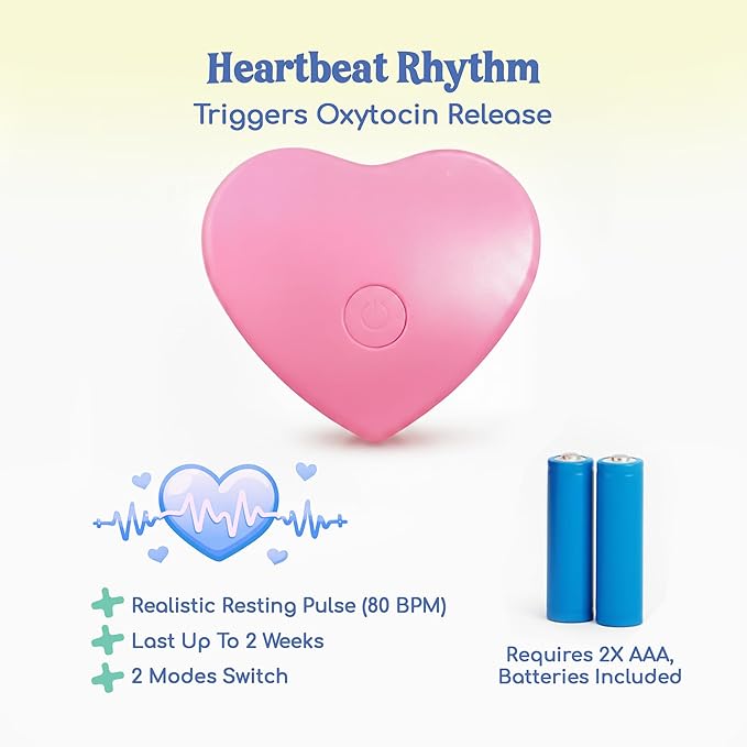 Race&Herd CuddleBun Heartbeat Puppy Toy Sleep Aid - Heartbeat Dog Toy, Dog Heartbeat Toy for Puppy Must Haves for Separation Pet Anxiety Relief Puppy Calming Aid, Dog Toys Behavioral Training (Cocoa)