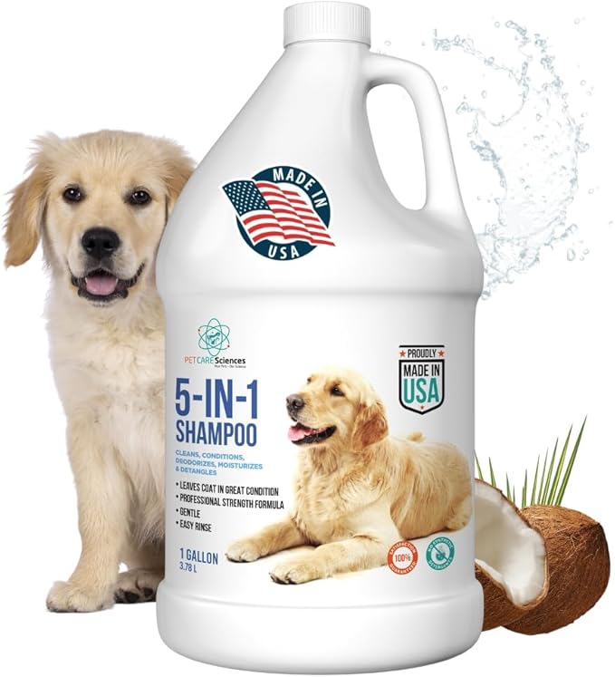 Gallon Bottle - 5 in 1 Dog Shampoo - Groomers Choice - Made in The USA