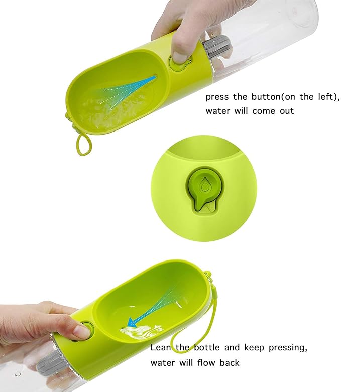 PETKIT Dog Water Bottle with Filter BPA Free, Leak Proof Dog Drinking Bowl, Food Grade Material, Lightweight Portable Pet Water Bottle for Walking, Hiking, Travel