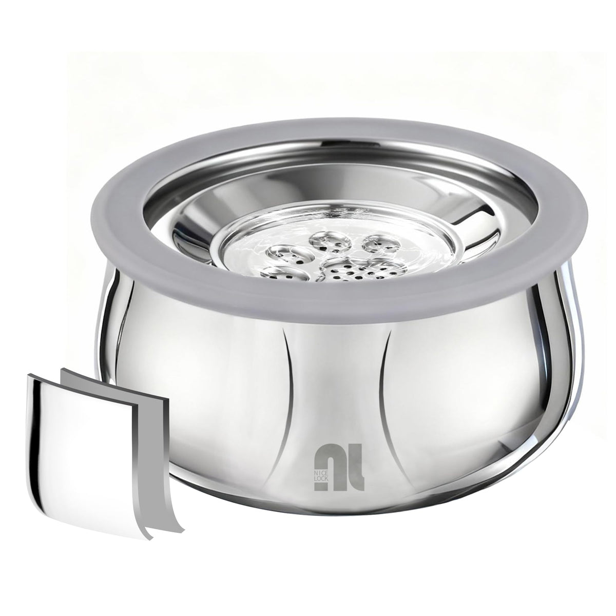 3L/0.8 Gallon No Spill Water Bowl for Dogs, Double-Wall Stainless Steel Slow Water Dog Bowls, Splash-Proof Vacuum Float, Dishwasher Safe for Large Medium Dogs