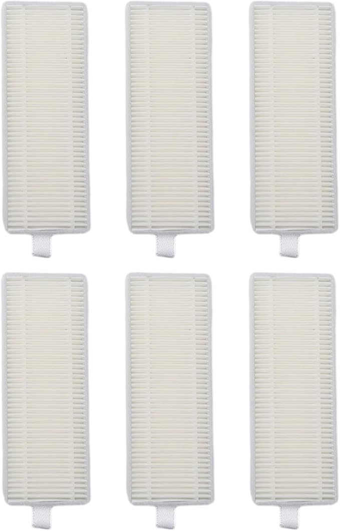 Side Brush and Filter Kit for Life K2 K3 K4 K5 and M210 M210S M210B M213 Robot Vacuum Cleaner, 6 Filters, 6 Side Brushes, Cleaning Brush