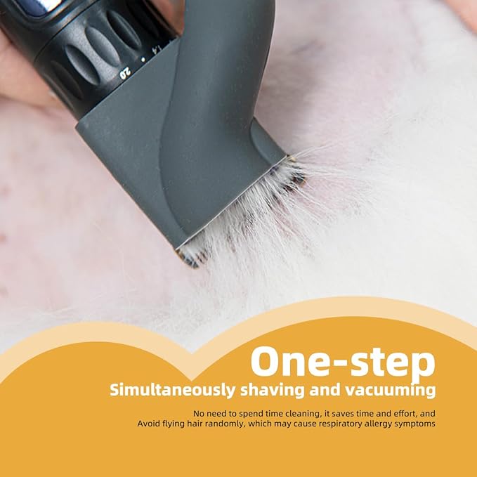 NebulaBloom 2-in-1 Pet Grooming Clipper wtih Vacuum Connector, Professional Hair Trimmer with Vacuum Collection System, 2-Speed Quiet Dog Grooming Kit,Cordless Trimmer Shaver for Dogs and Cats