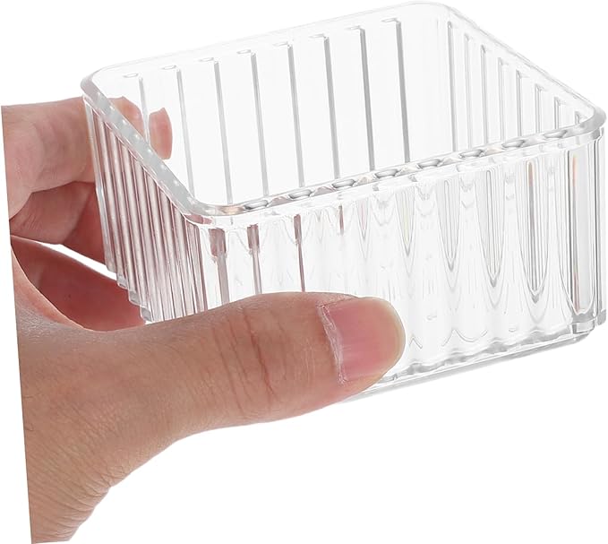 Angoily 18pcs Clear Acrylic Drawer Organizers Stackable Storage Bins for Desktop Office and Craft Supplies Multi-use Transparent Containers for Space-saving Organization