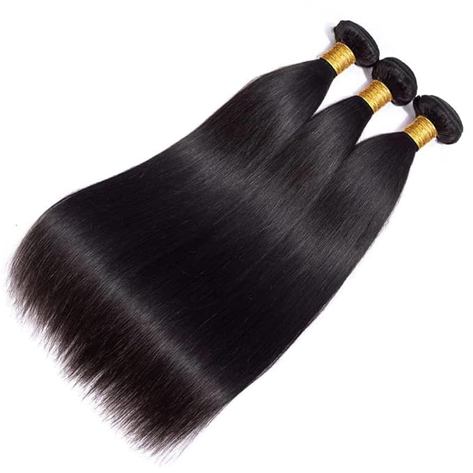 Selina Straight 3 Bundles Human Hair 8 8 8 Inch 300g Bundles 100% Unprocessed Brazilian Virgin Hair Bundles Straight Remy Hair Extensions Natural Black Color