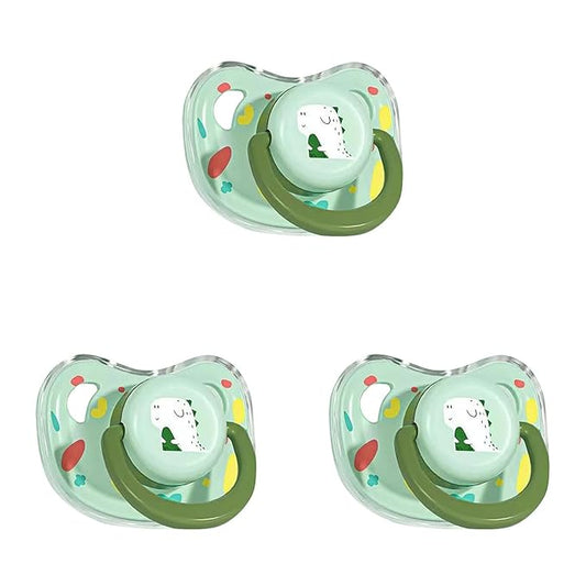 3Pcs New Calming Dog Pacifier Chew Toy, Dog Chewing Pacifier, Pet Silicone Chew Toy for Small Dog Cats (3 PCS, Green)