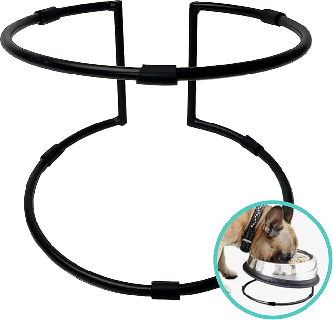 Small Bowl + Stand - 1 Enhanced Pet Bowl (Small) & 1 Small Stand for Enhanced Pet Bowl Flat-Faced Dog Breeds Vet Approved - Non-Slip Slanted with Ridge - Less Mess, Less Gas and Better Digestion