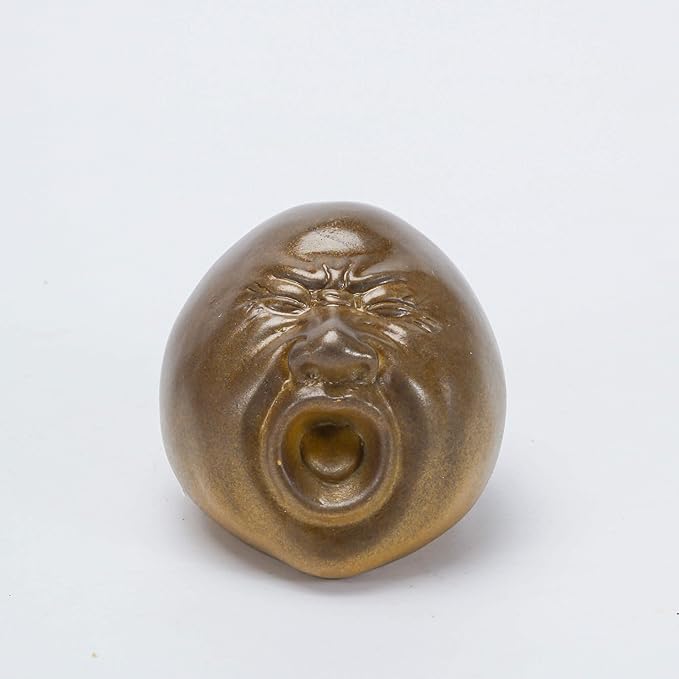 Color Changing Tea Pet, Tea Set Accessories Traditional Gongfu Tea Set Accessory, for Tea Lover Friends (yawn-Golden)