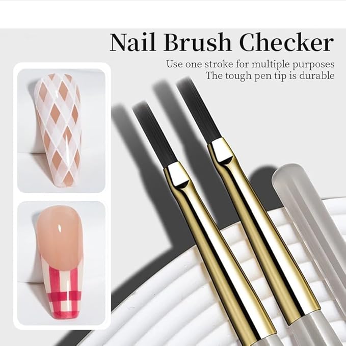 1 Pcs Professional Nail Art Liner Brush Set for Fine Detail Designs, Thin Drawing & Checker Pattern Tools for Acrylic Painting, Hand Painting & Manicure Accessories
