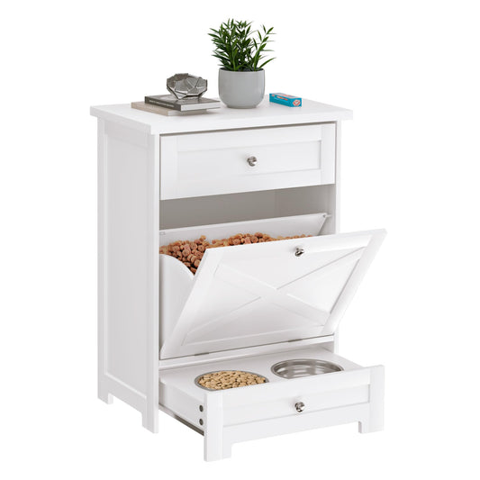 Dog Feeding Station with 2 Elevated Bowls,Hidden Pet - Image 1