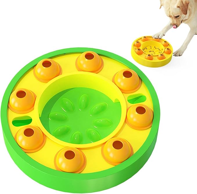 AAGAZA Pet Dog Food Puzzle Toy Increase IQ Food Dispenser Interactive for Cats Fun Feeding Training & Enrichment, Green/1817 (Color : Green)