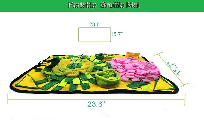 Dogs Snuffle Mat Pet Feeding Mats Puppy Sniffing Pad,Cat Doggies Interactive Puzzle Toys for Multiple Breeds Encourages Natural Foraging Skills,Training and Stress Release (Yellow)