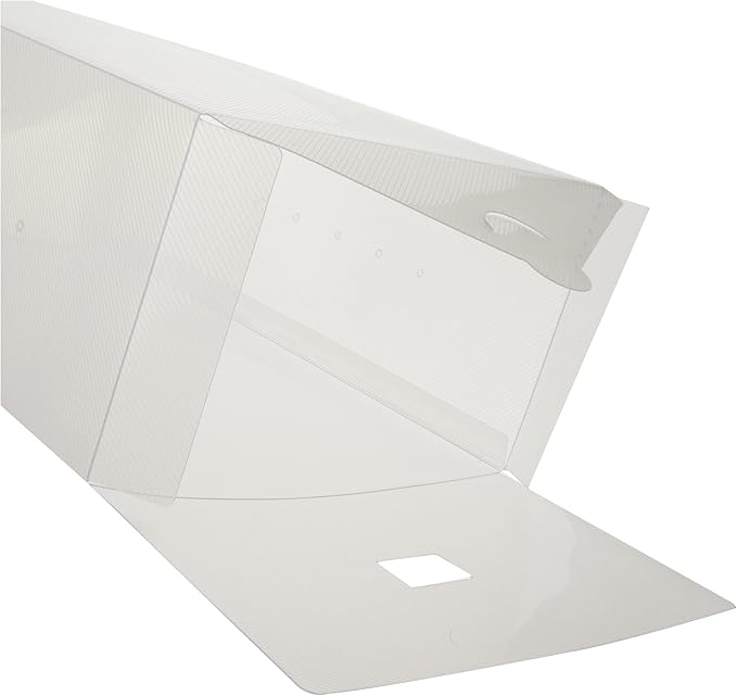 Greenco Clear Foldable Shoe Storage Boxes, 10 Pack. Stackable Heavy Duty Plastic Shoe Storage Boxes, Shoe Box Organizers