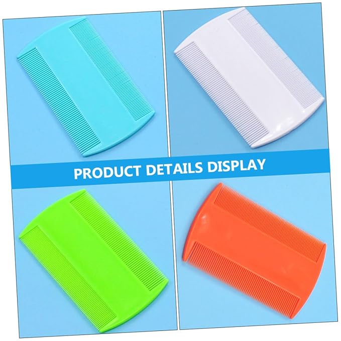 DOITOOL 10pcs Plastic Double-sided Pet Combs with Fine and Wide Teeth for Cat and Dog Grooming, Massaging Hair Comb Set for Shedding Control and Fur Detangling, Suitable for Random Color