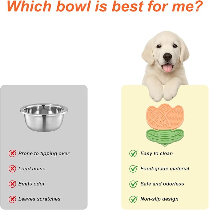Tulip Silicone Dog Licking Mat – Premium Slow Feeder & Calming Enrichment