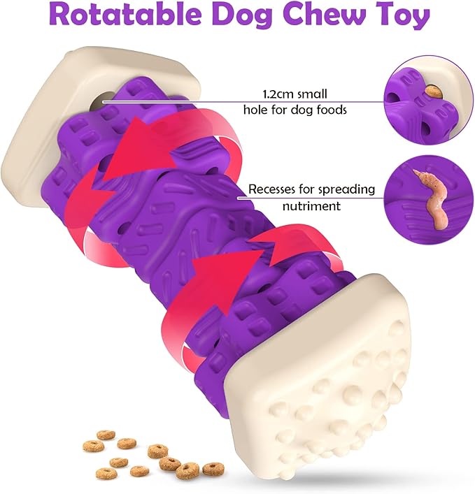 RUXAN Chew Toys for Dogs, Dog Toys Chewers, Chew Toys for Dogs, Tough Interactive Dog Toy, Dog Toys to Keep Them Busy (Purple)