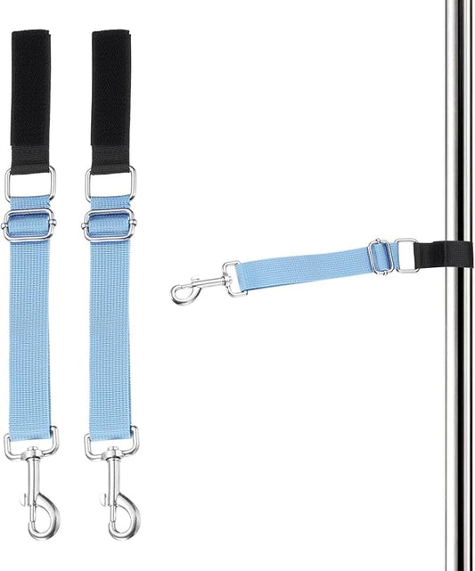 Dog Grooming Loop, Dog Grooming Harness Table Arm Accessories Adjustable Secure and Stable Extender Bathing Restraint Leashes (Sky Blue, 2 Pcs), for Pet Bathing