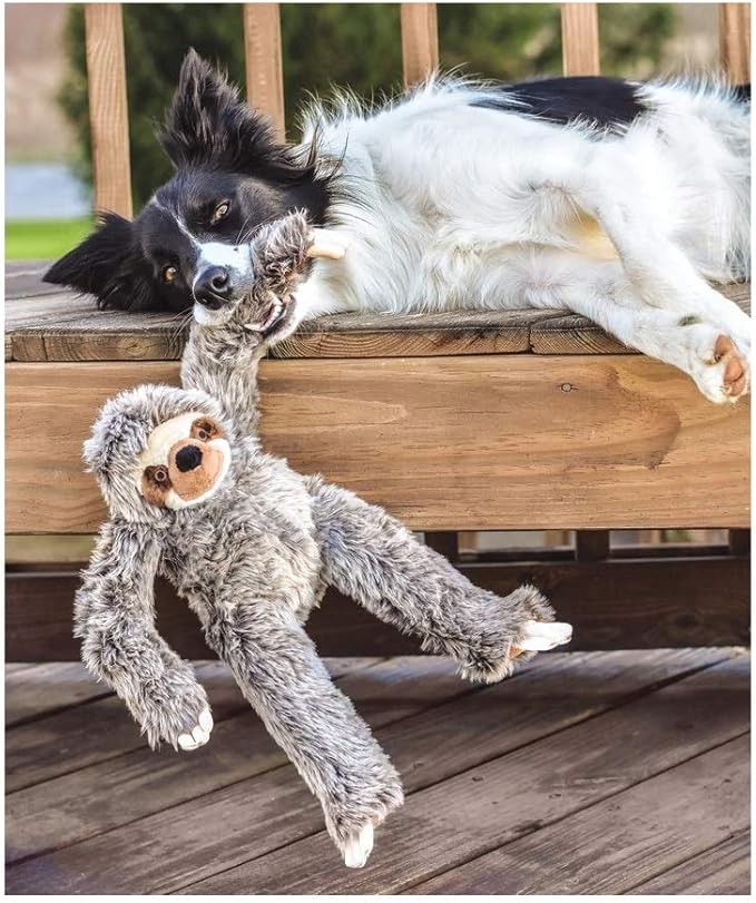 Fluff and Tuff Tico Sloth Plush Dog Toy, Large, 15-Inches