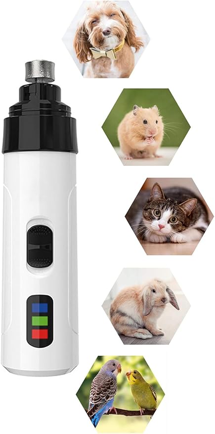 Silent Groom Pro Dog Nail Grinder, Quiet & Safe Pet Nail Grinder and Trimmer, Professional Low Noise Nail Clipper Alternative for Dogs (2+4*Replacement Header)