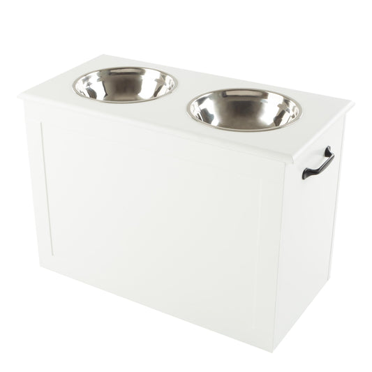 Elevated Dog Bowls with Storage - 16-Inch-Tall Feeding - Image 1