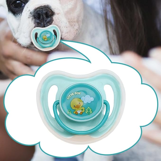 Dog Pacifier Chew – Silicone Bite Aid, Puppy Soother | Calming Training Toy Set, Lightweight Puppy Comfort Solution, Chew Toy for Medium Dog Relaxation