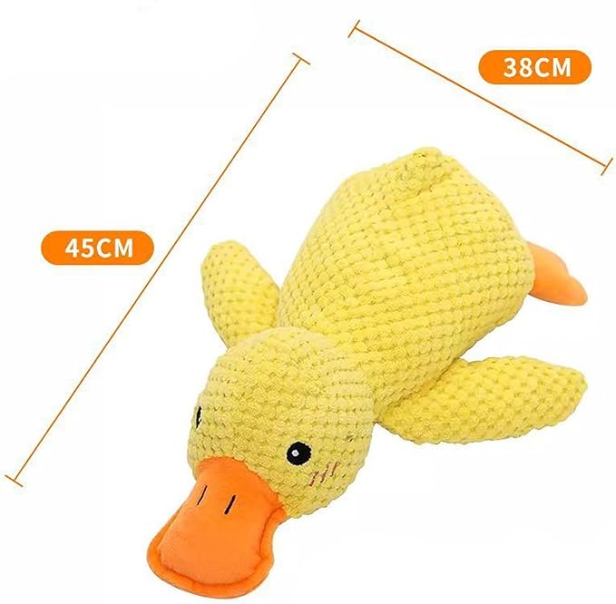 Calming Duck Toy for Dogs, The Dog Calming Duck, Dogs' Emotional Support Ducks, Yellow Stuffed Ducks Dog Chew Toys, Interactive Toys for Chewers(Green)
