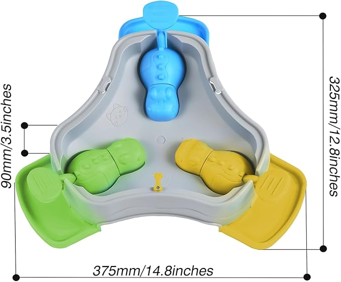 Slow Feed Toy - Mental Stimulation Puzzle, Dog Treat with Challenge System, Training Dispenser with Non-Slip Base, Puppy Supplies Indoor Use, Activity Feeder for Office Living