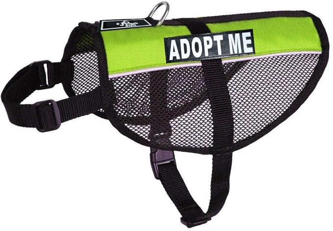 Adopt ME Service Dog mesh Vest Harness Cool Comfort Nylon for Dogs Small Medium Large Purchase Comes with 2 Reflective Adopt ME Patches. Please Measure Your Dog Before Ordering