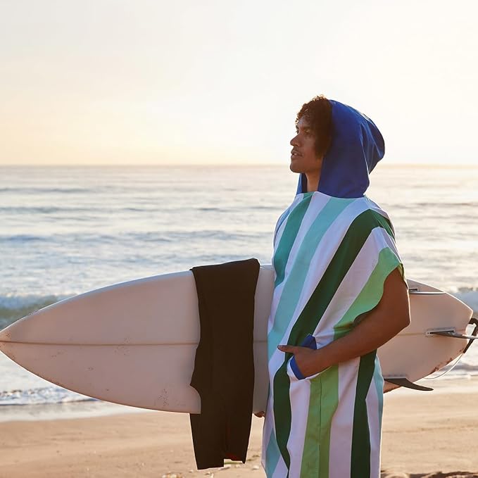 Dock & Bay Adult Poncho - Hooded Towel with Deep Pockets, Changing Robe - Quick Dry - Compact, Lightweight - Includes Bag