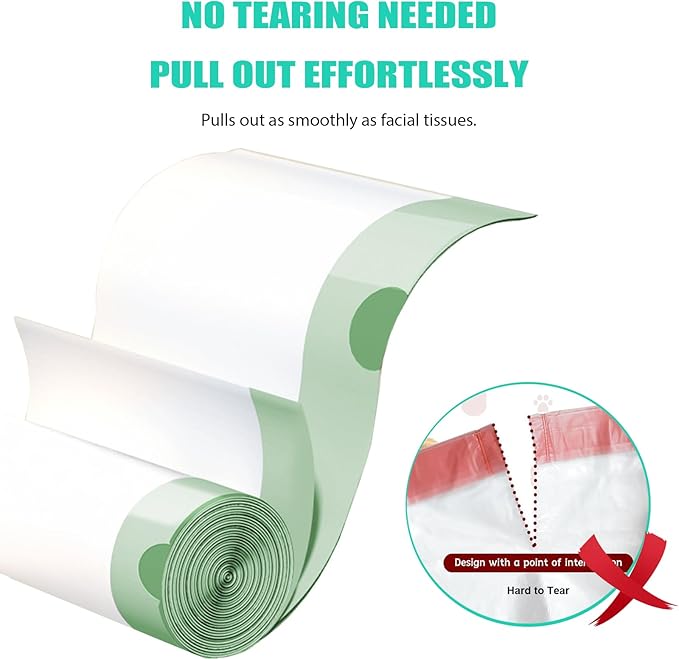 30 Count Self-Cleaning Cat Litter Box Liners Bags Fit For MW-SC01/SC02/SC09/LR01/LR02, Pre-Seperated Heavy Duty Automatic Cat Litetr Box Bags with Drawstring-18" * 12.6"