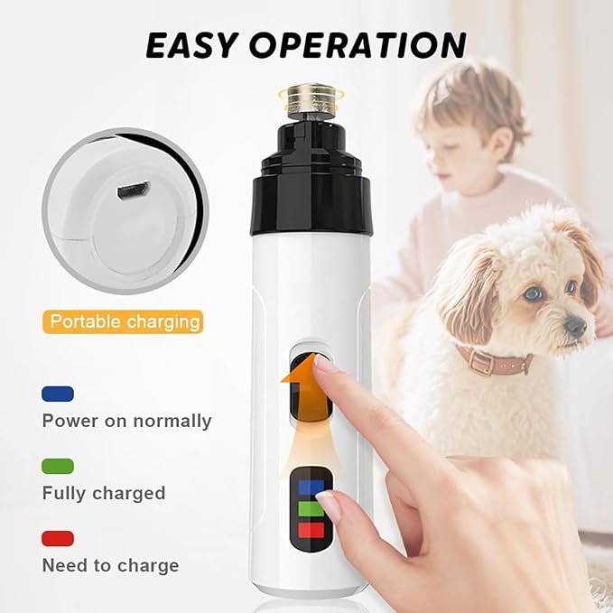 Silent Groom Pro Pet Nail Grinder | Whisper Quiet Claw Trimmer for Dogs, Cats and Other Animals,Ideal for Sensitive Dogs of All Breeds & Sizes