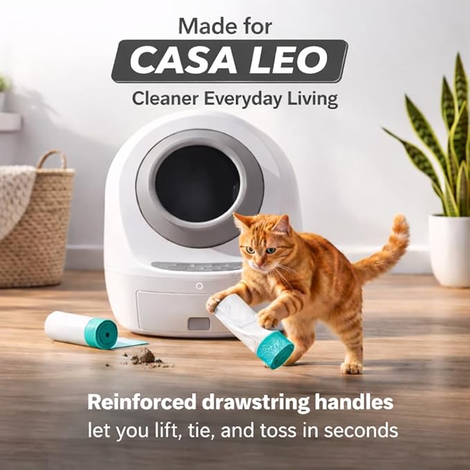 Cat Litter Liners Compatible with Casa Leo Litter Box – 100 Count, Extra Thick, Heavy Duty